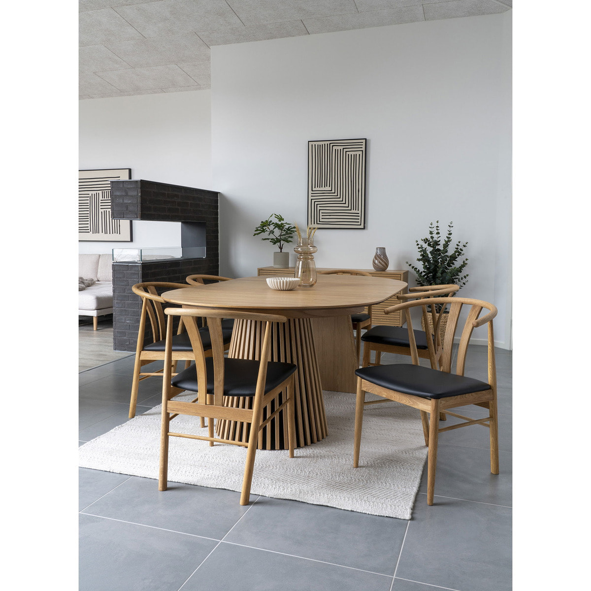 Vaso in vetro marrone con motivo a spirale ø16×h23 cm