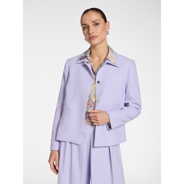 Elena Mirò - Chaqueta en tejido crepé - Violeta