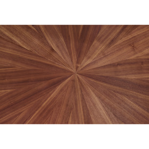 Table à manger design ovale noyer L160 cm DIELLI