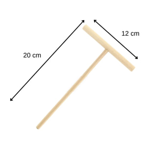 Ensemble de 2 Râteaux à crêpes 20 cm Fackelmann Wood Edition