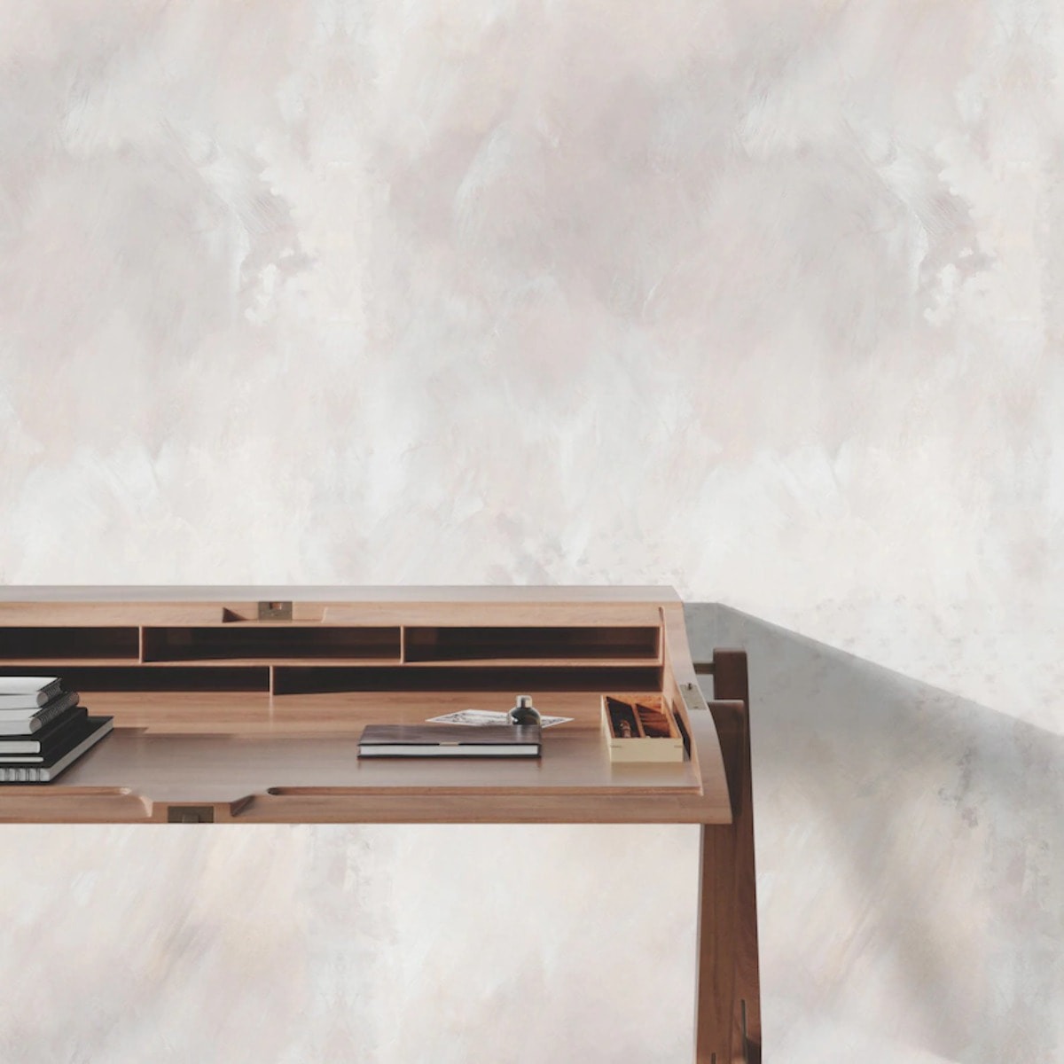 Carta da Parati Stucco Veneziano Beige e Tortora