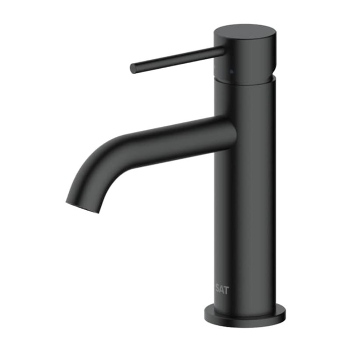 Aurum mitigeur de lavabo 16,5 cm, à levier, sans vidage, noir mat (SATBAUR271C)