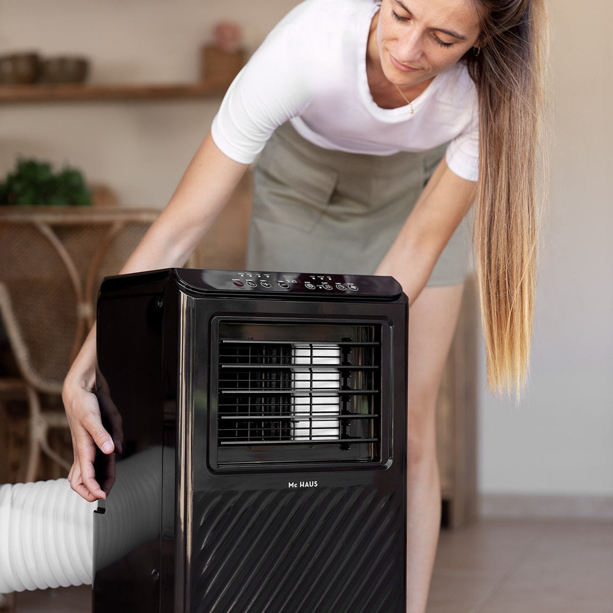 Aire acondicionado portátil 7000BTU Clase A ≥ 14m² 3 en 1 refrigeración