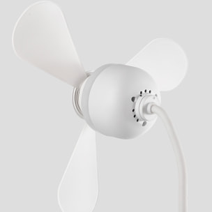 Ventilador de sobremesa FS-3Y-R280-JZ de 28 cm. Con pinza y luz LED de 7W, 3 modos de uso y ventilador de 3,5W hasta 1100 rpm.