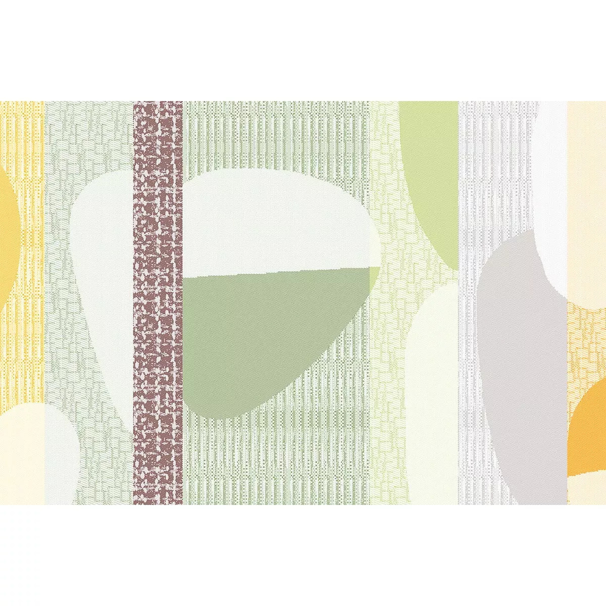 Set pur coton enduit motif jacquard Mille galets terre cuite