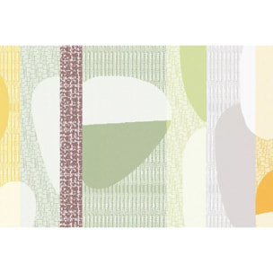 Set pur coton enduit motif jacquard Mille galets terre cuite