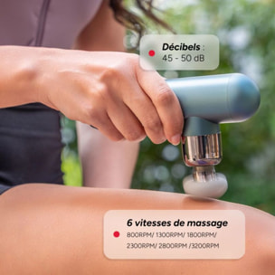 Pistolet de massage TERRAILLON Mini Massager 4 embouts