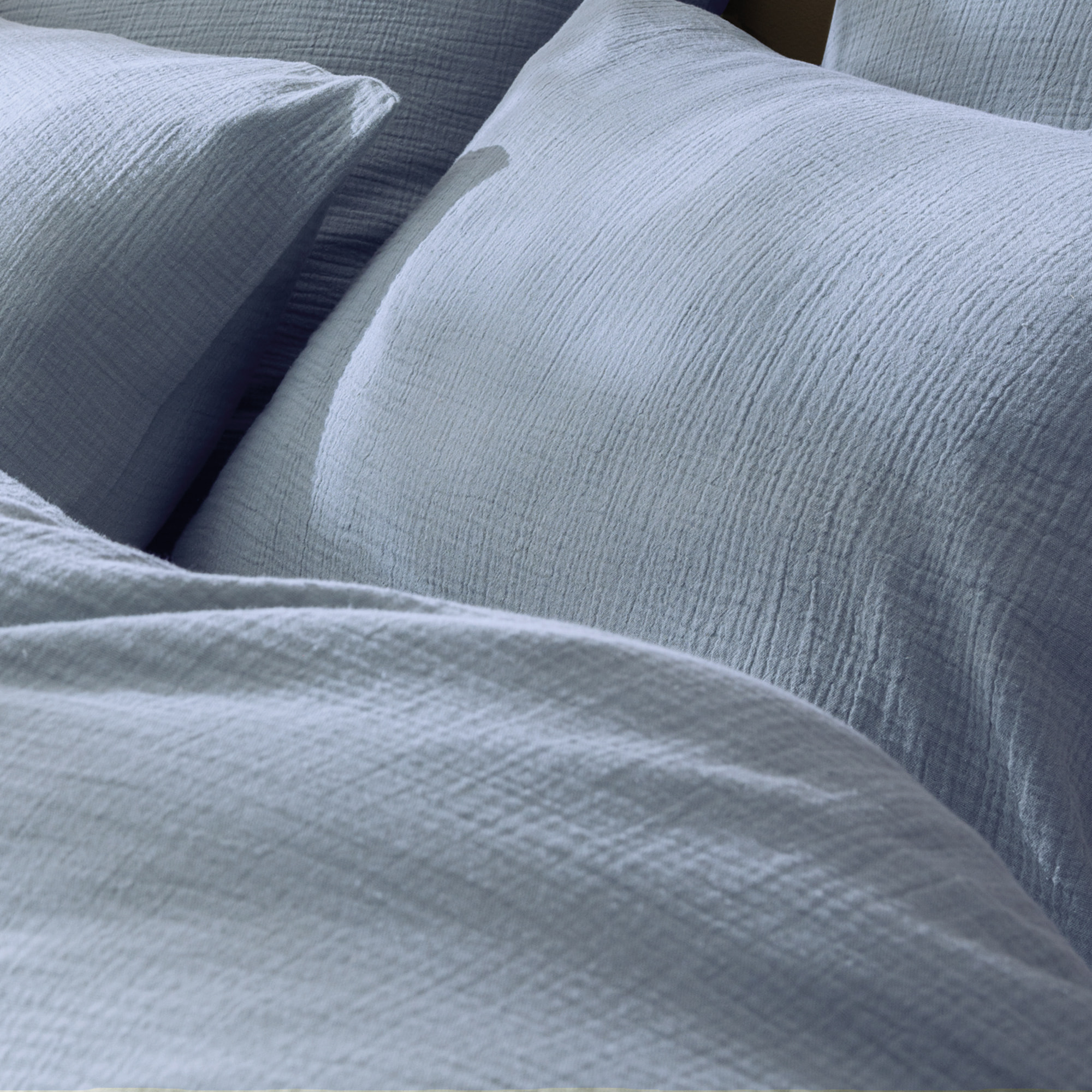 Housse de couette unie en coton, GAZE DE COTON
