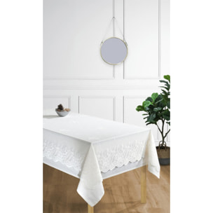 Nappe + Surnappe en dentelle ''Style Vintage'' -Crème