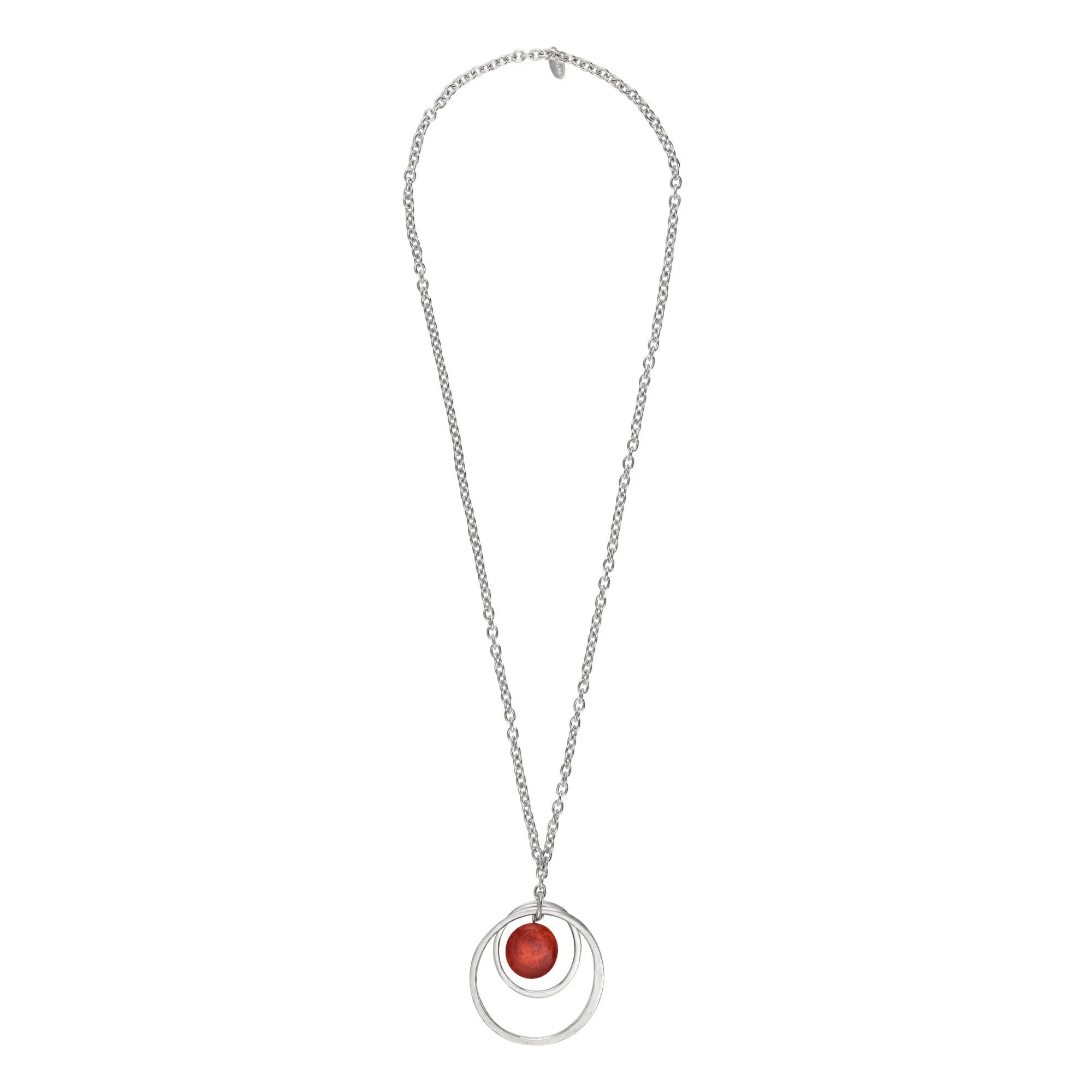 Collar largo cadena plata chapado agatha RedOrbit