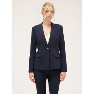 Motivi - Blazer de botonadura simple de crepé - Azul