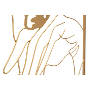 PANNELLO IN FERRO HANDS ON FACE CHARME 1921 DORATO