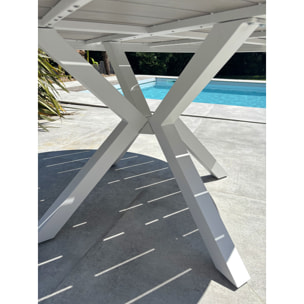 ELBA - Table de jardin 6 places - Blanc