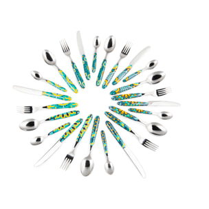 Servizio 24 posate Excelsa – Mandala Mediterraneo, Acciaio Multicolore