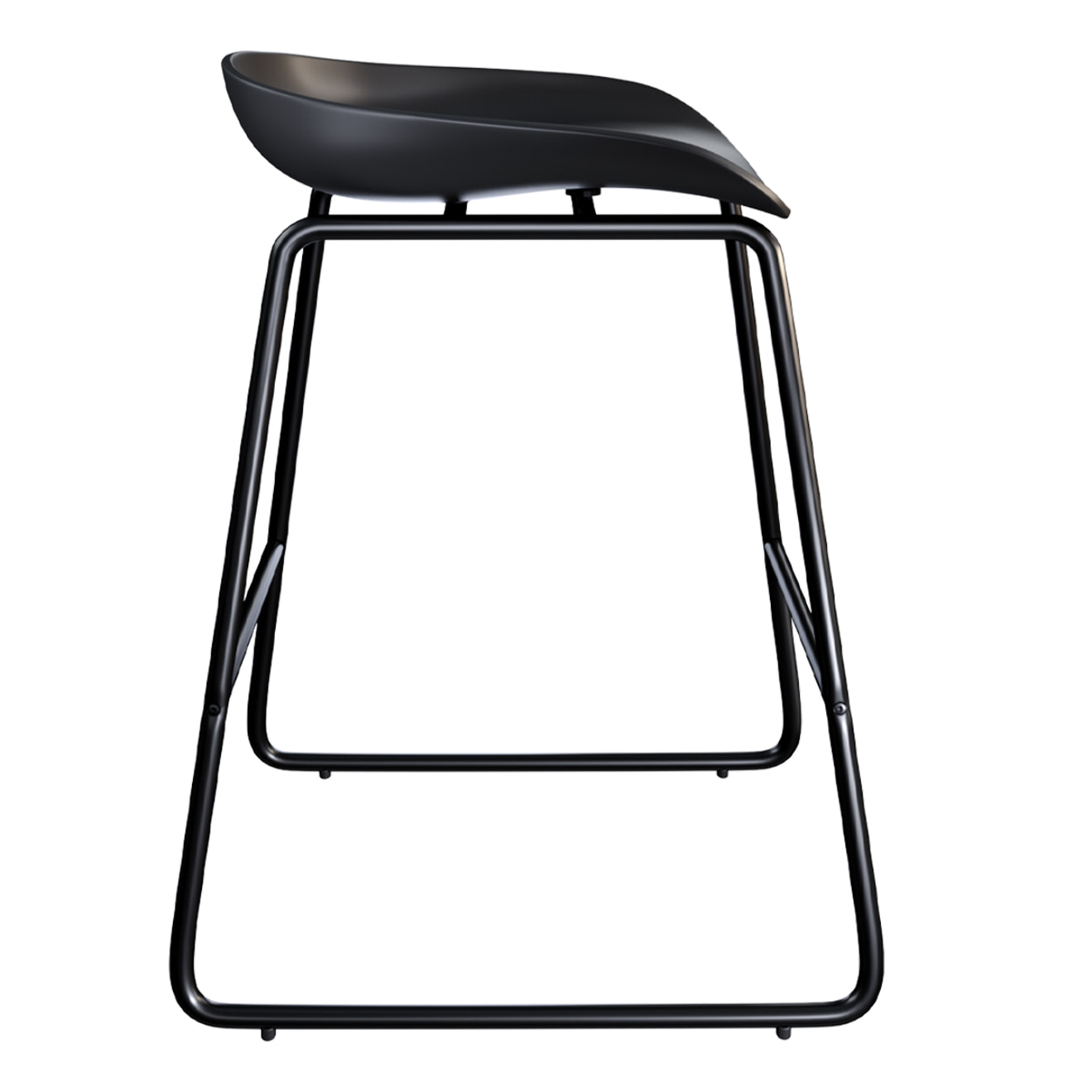 Lot de 2 chaises pour îlot central H65,5 cm noires - Yoshi