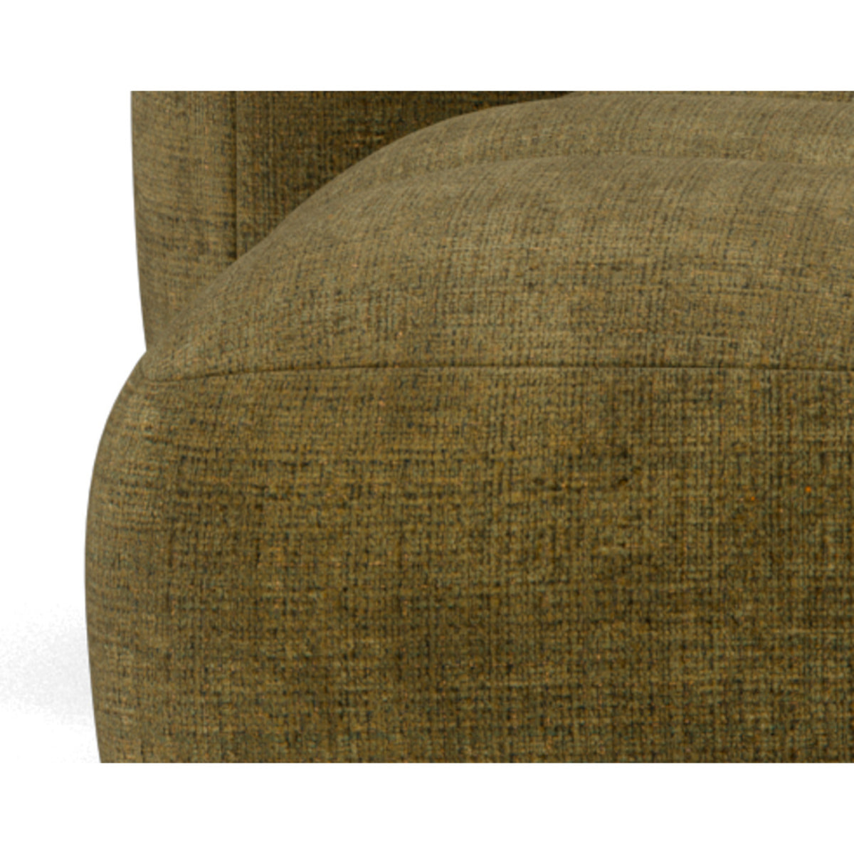 Grace - canapé modulable d'angle réversible 4 places en velours texturé - Vert Olive