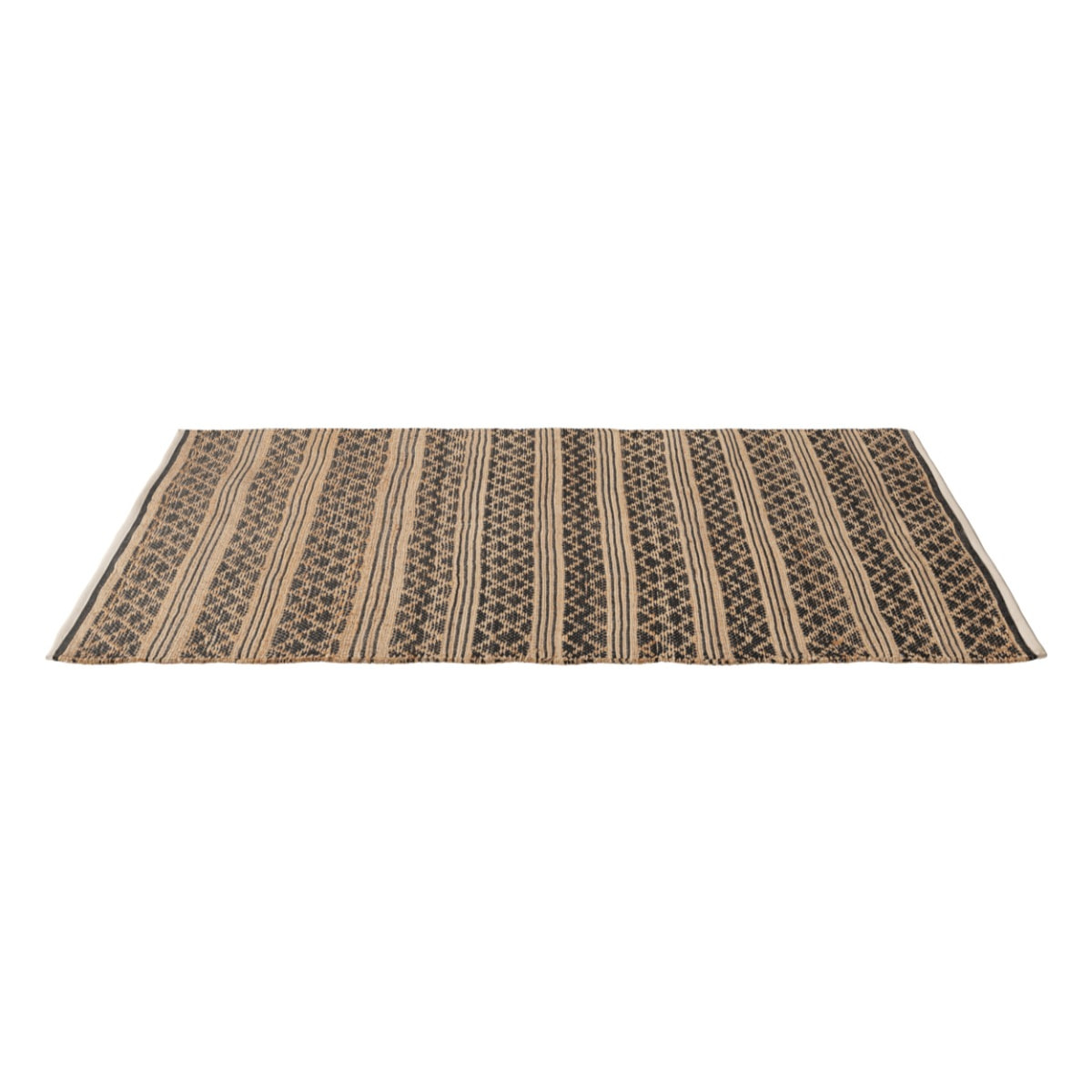 Tapis Garcia en jute rayé avec forme géométrique 180x120 cm