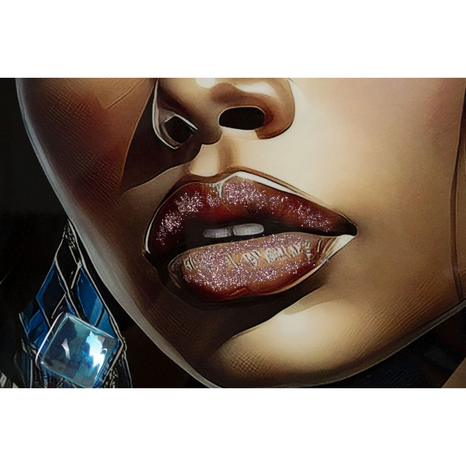 DIPINTO SU TELA LACCATO ALTEA -B- C/CORNICE CM 82X4X82