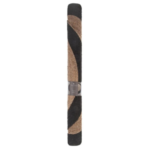 Tapis en jute bord noir noir D120cm