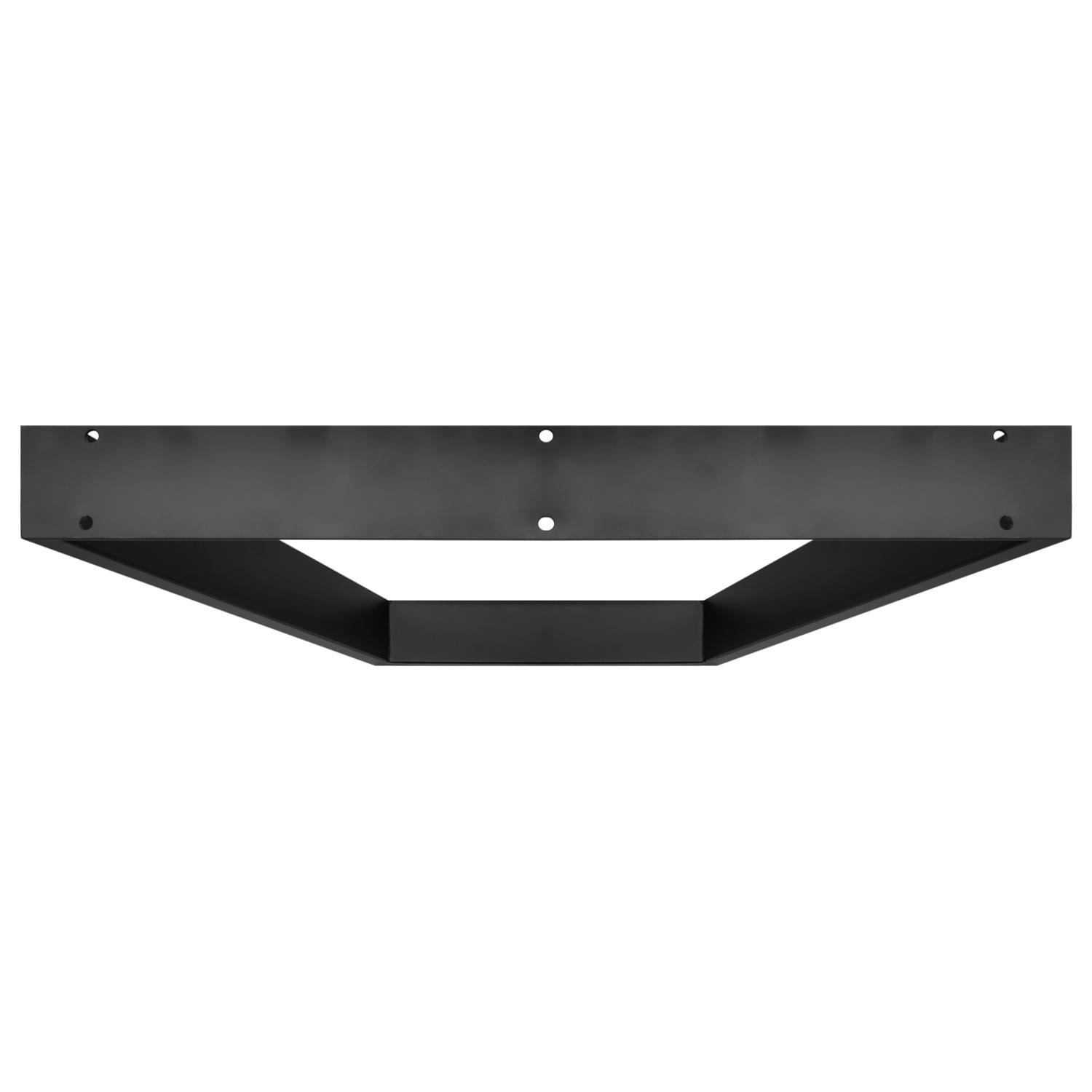 TRAPEZOID - Set di 2 piedi per tavolo in acciaio polverizzato con forma trapezoidale. Colore nero. Altezza da terra 71cm