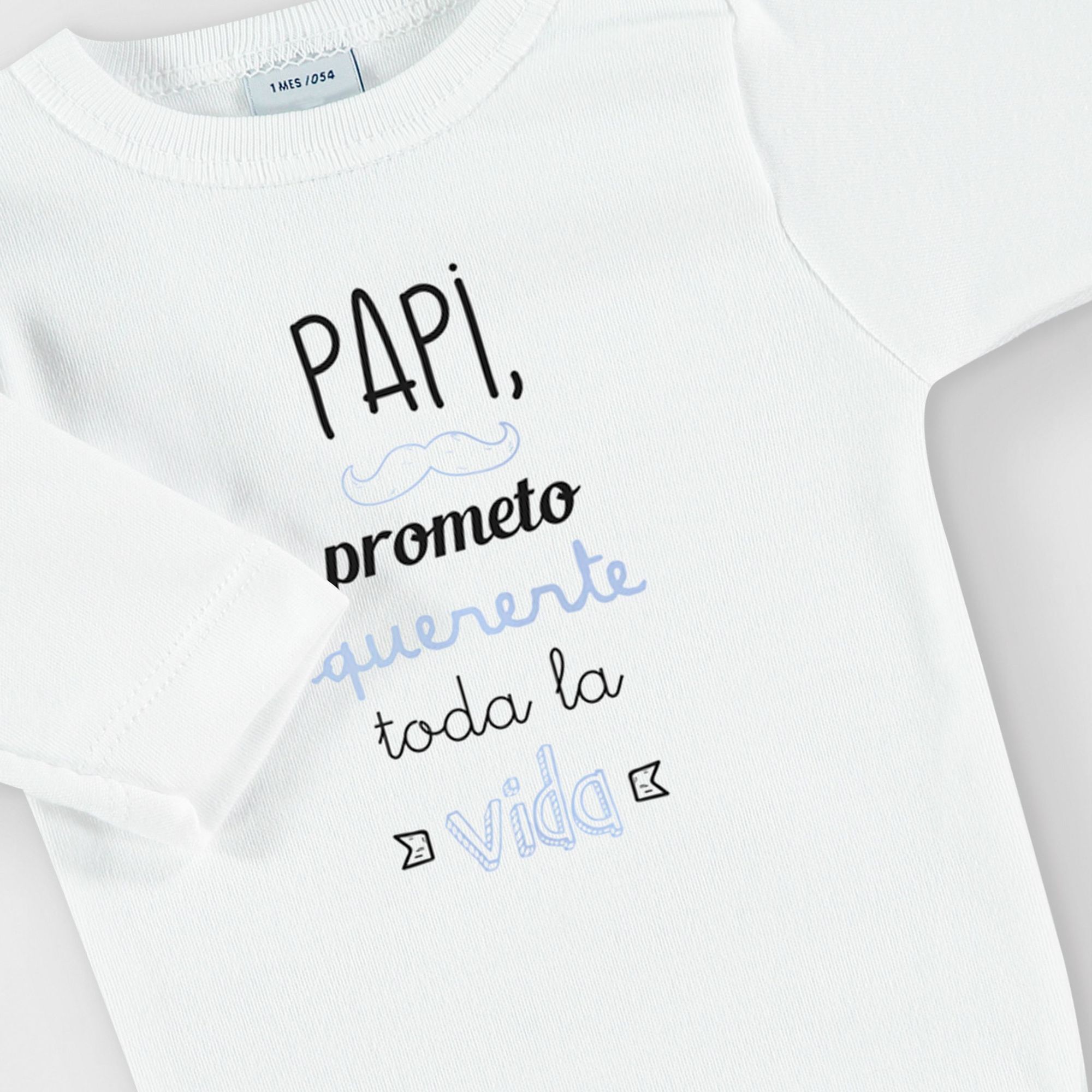 Body bebé manga larga personalizado frases