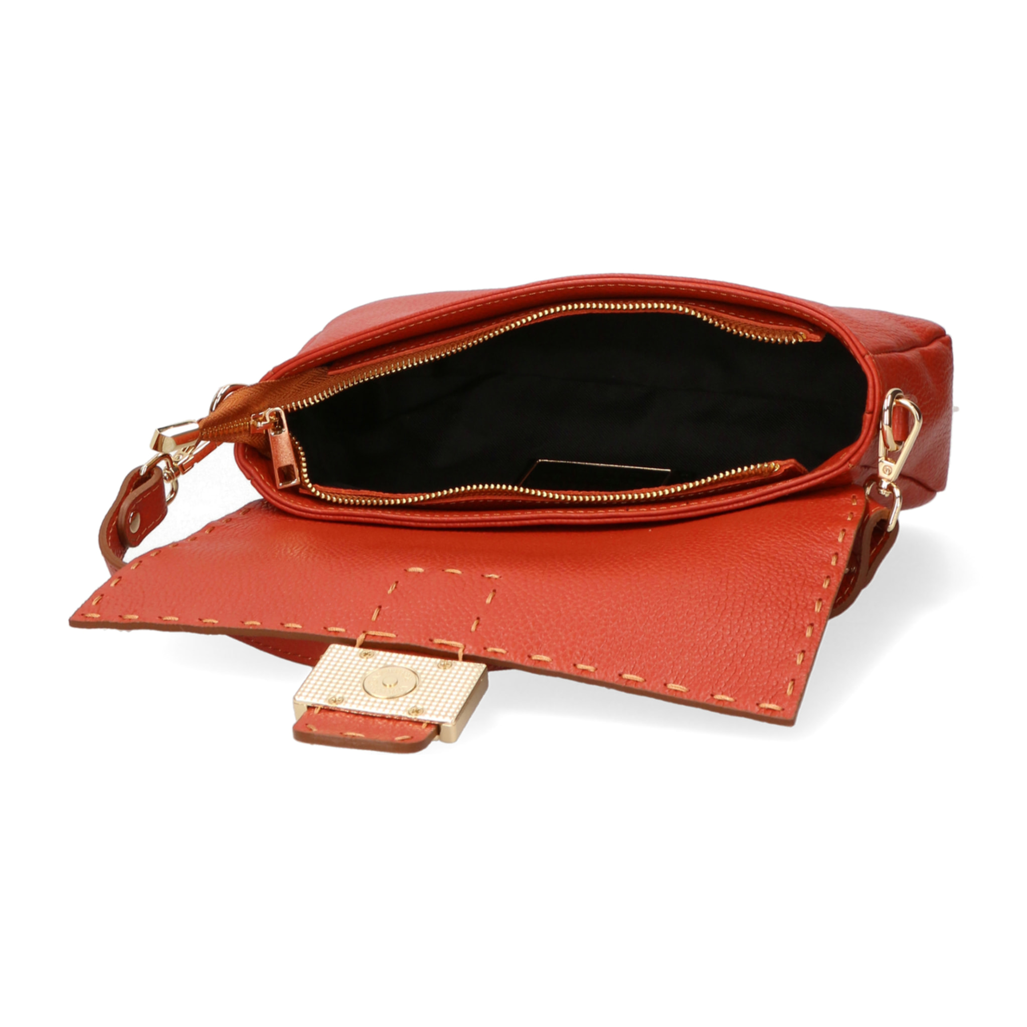 Borsa a spalla da Donna Wally in Vera Pelle Made in Italy 29x13x9 cm