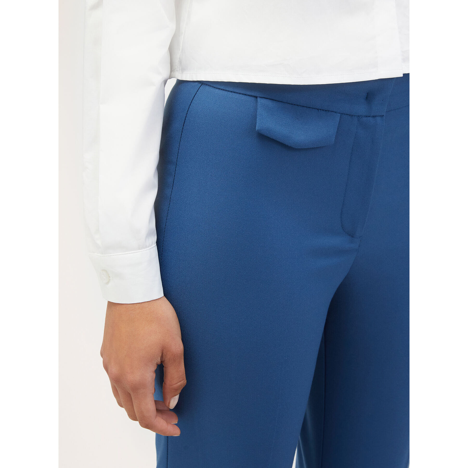 Motivi - Pantaloni kick flare in poliviscosa - Blu