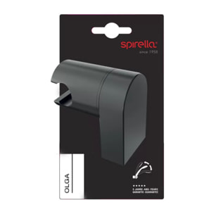 Support mural orientable pour pommeau de douche noir matt – Réglable – Olga ABS