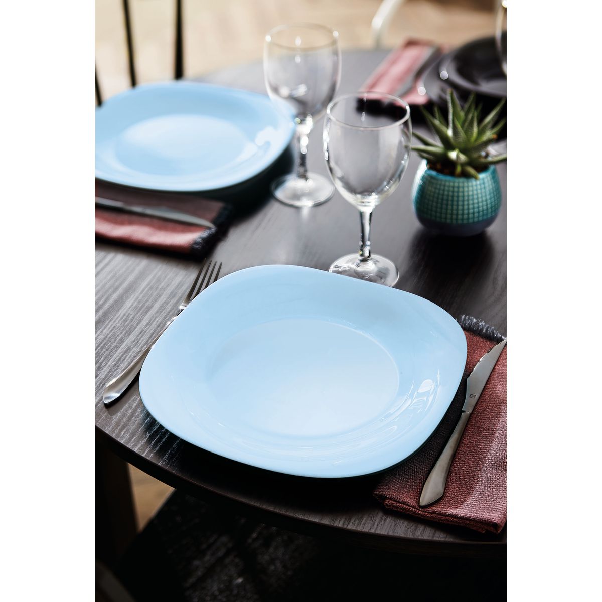 Assiette bleue 29.1 cm x 27 cm Carine - Luminarc