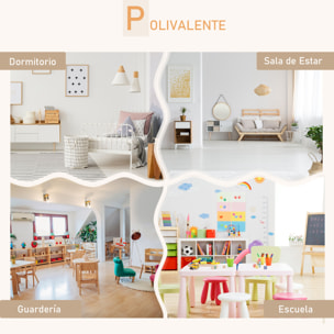 Juego de Mesa Infantil y 2 Sillas de Madera para Sala de Juego Dormitorio Niños