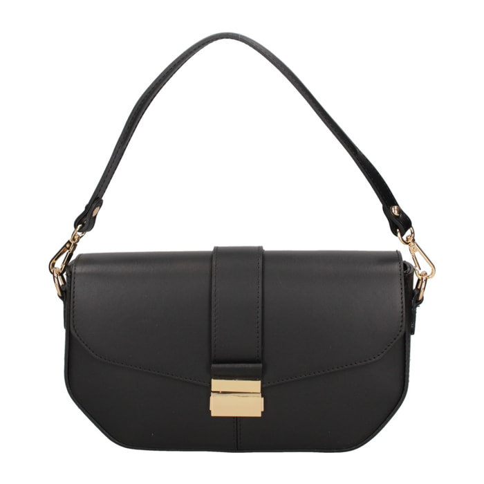 Borsa a spalla da donna - Modello False - Vera pelle - 27.0 x 15.0 x 7.0 cm