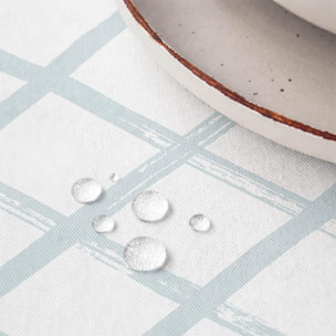 Mantel antimanchas LEONARDO AZUL - 100% algodón