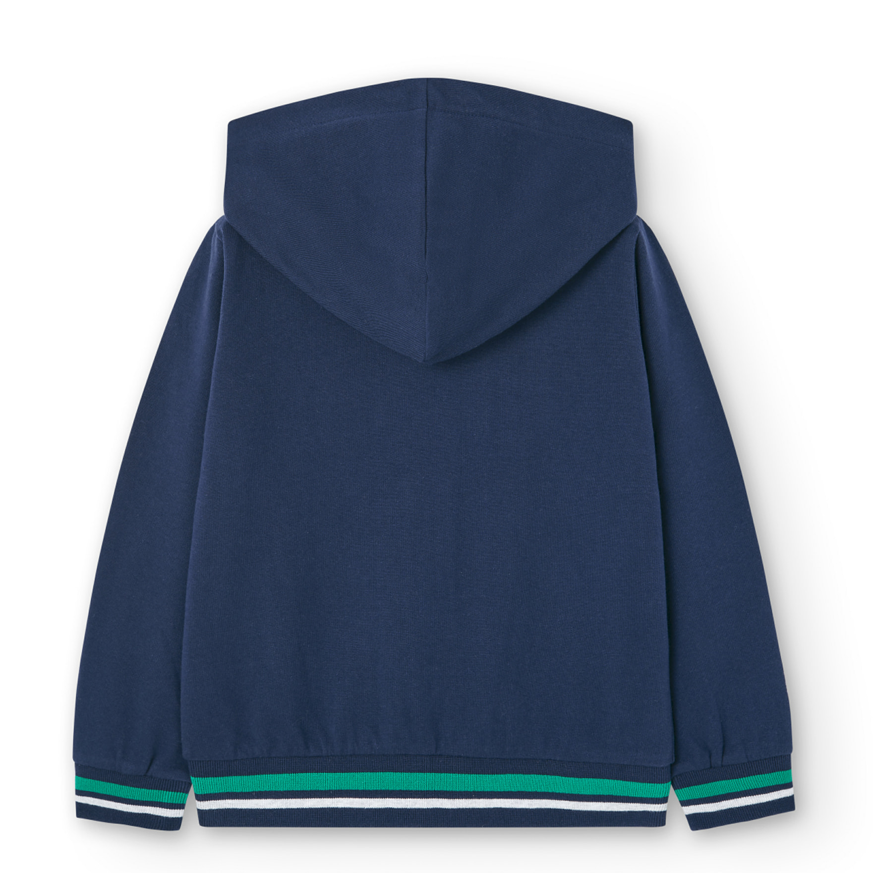 Chaqueta, capucha niÃ±o, felpa estampada, azul marino