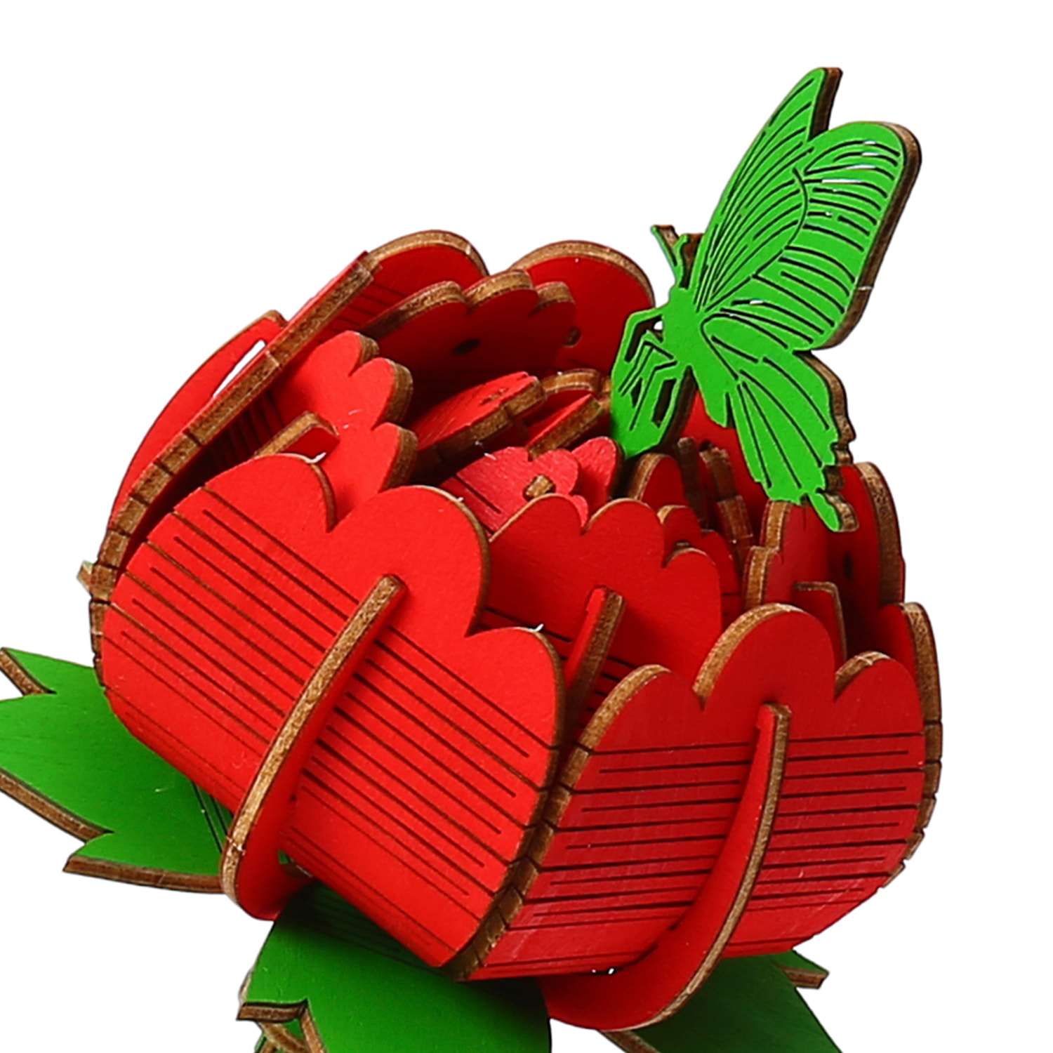 Modello in Legno 3D, design Peonia. 116 pezzi.