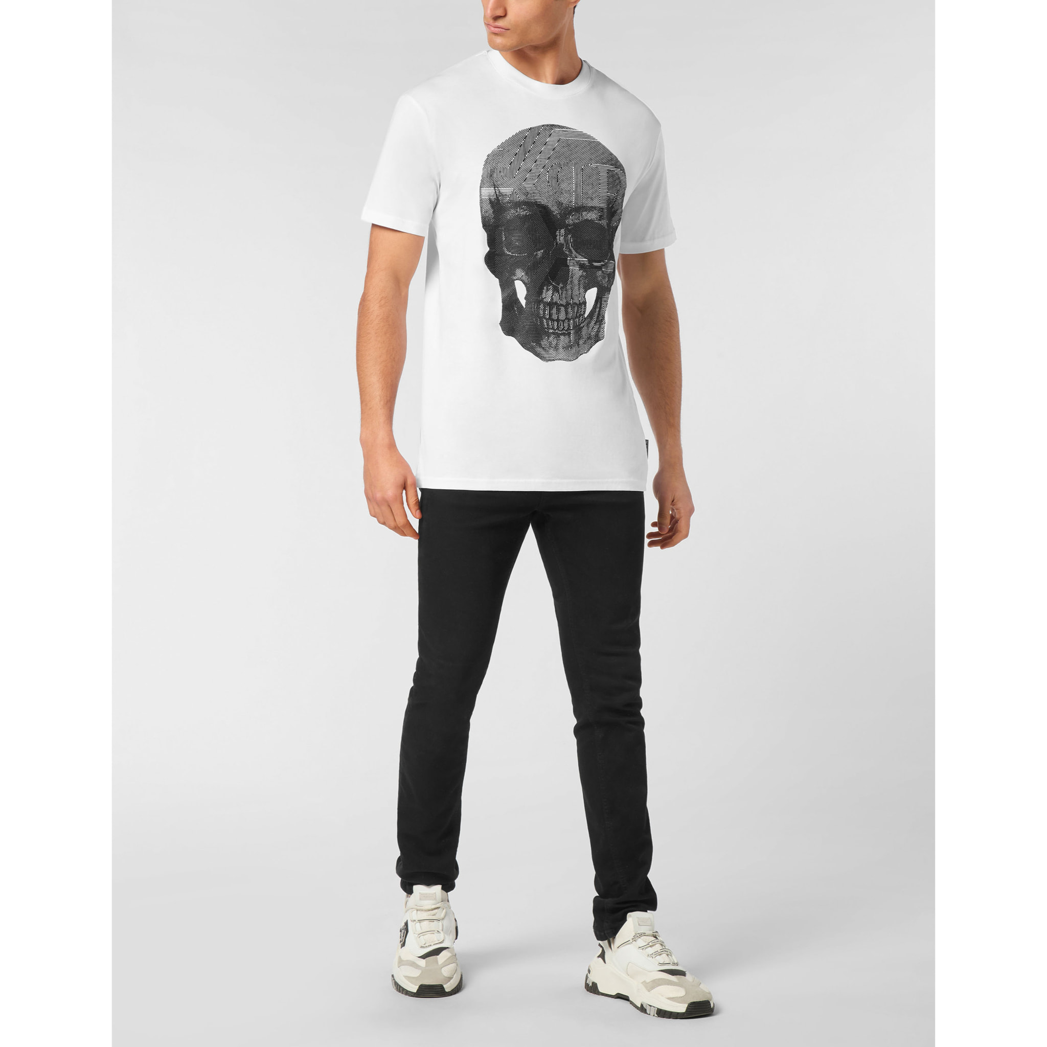PHILIPP PLEIN Camiseta de cuello redondo y manga corta SKULL