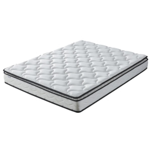 Ensemble sommier cadre métallique & Matelas | Mémoire de forme avec surmatelas intégré | lattes réglables flexibles | Robustesse et confort