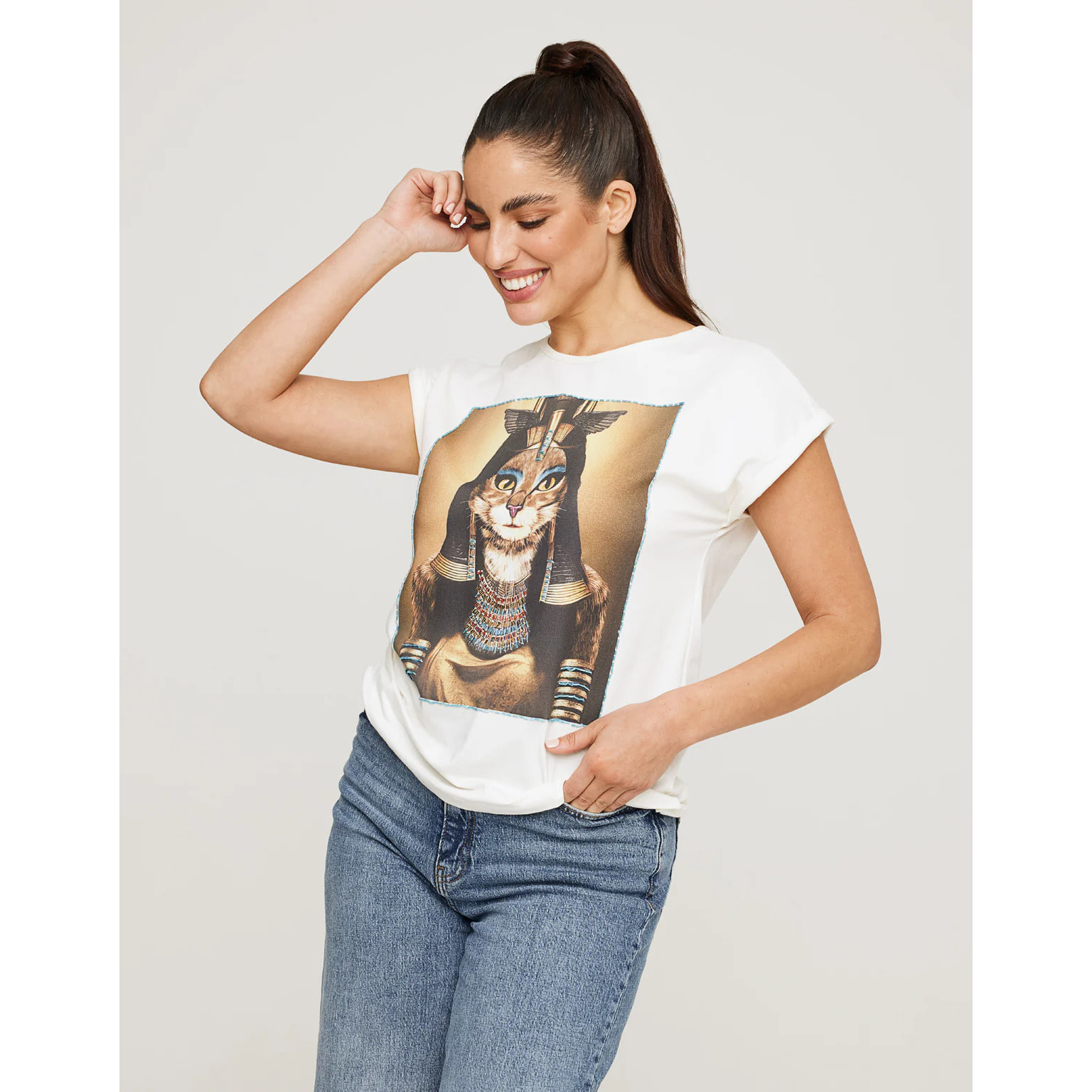 Camiseta Manga Corta Estampado - Cleogata