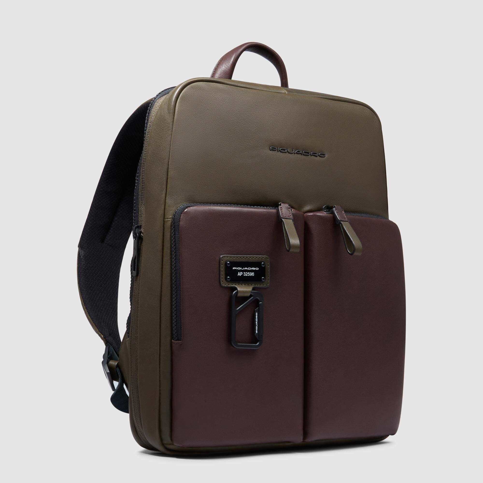 Piquadro Zaino uomo sottile porta pc 14", espandibile