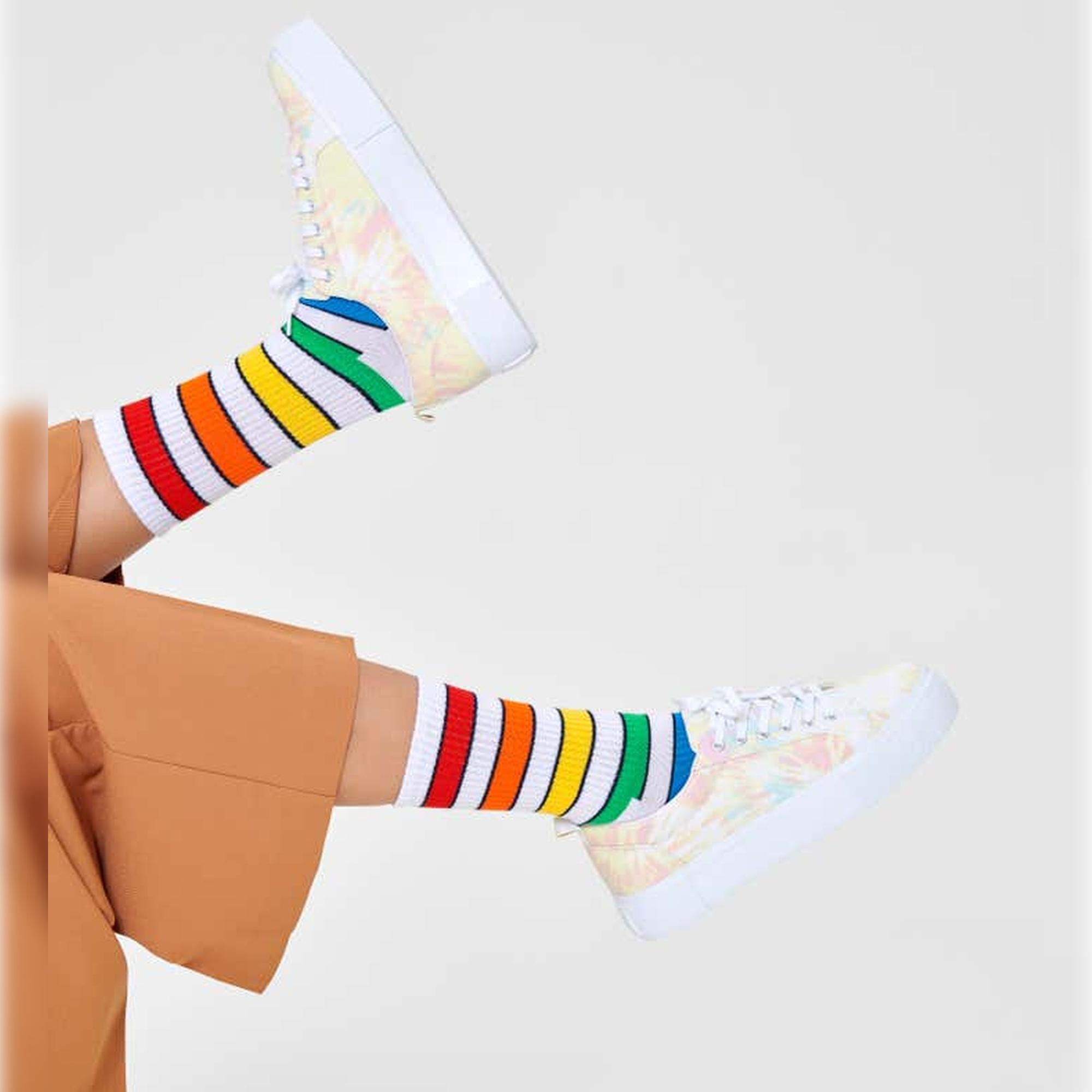 Calcetines multi stripe 3/4 crew