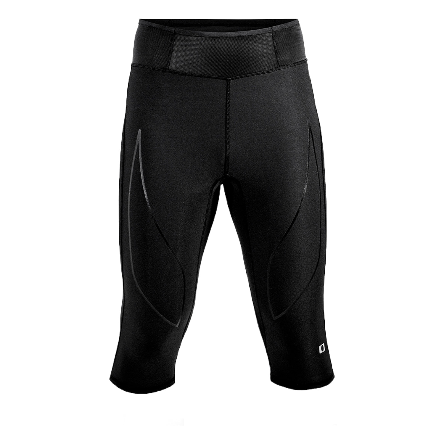 PANTALONI DA CORSA A COMPRESSIONE 3/4 DA UOMO BLUEBALL IN NERO.