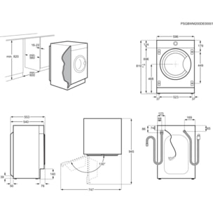 Lave linge hublot encastrable ELECTROLUX EW8F3814BI