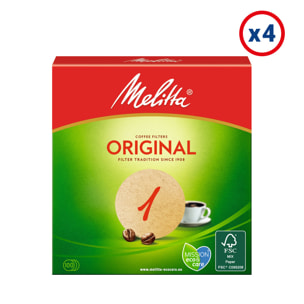 4x100 Filtres à café Brun Rond - Melitta