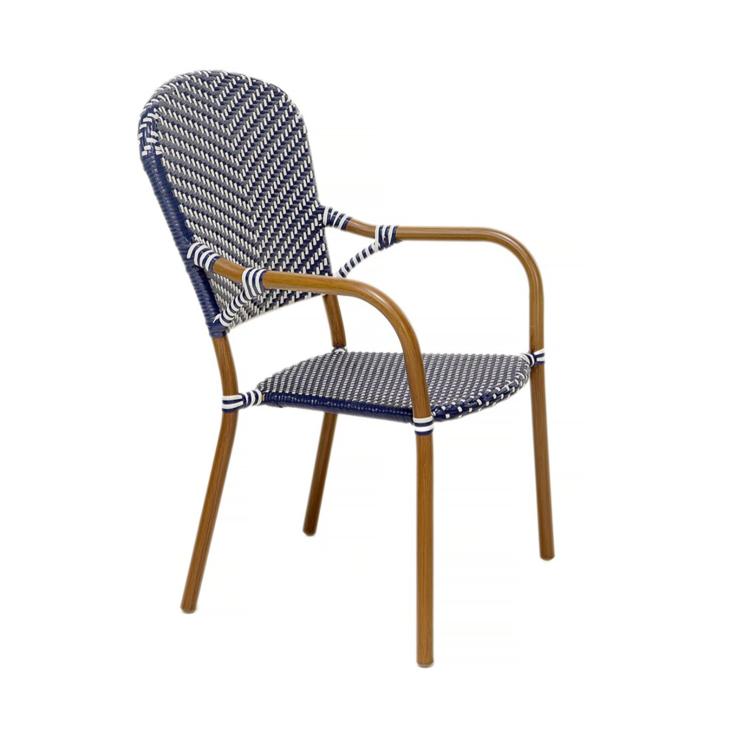 Lot de 4 chaises d'extérieur bistro "Maya" - Bleu