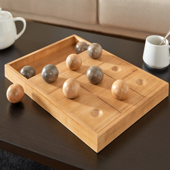 Jeu de morpion Jehan 40x30x4cm bois naturel