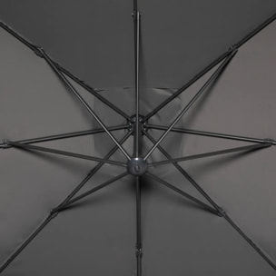 Parasol déporté "Cayo" 3x3 ardoise