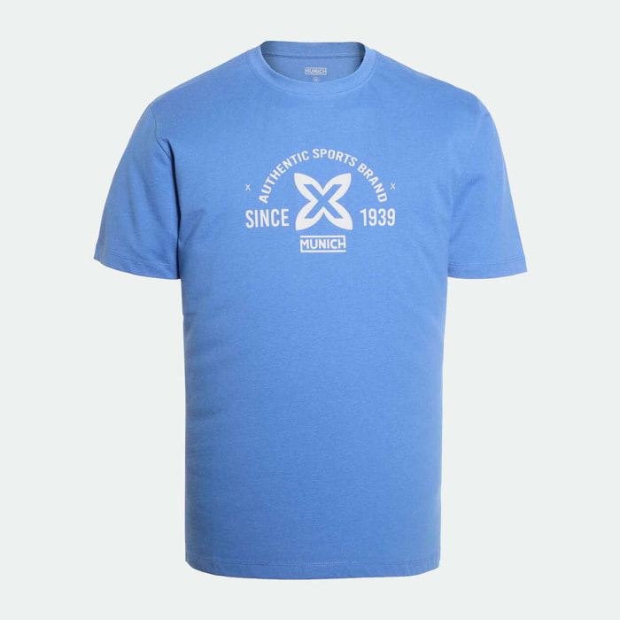 Camiseta MUNICH de algodón celeste