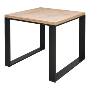 Mesa tipo libro 90x90/180 cm Tecno Libra Roble Natural estructura Antracita