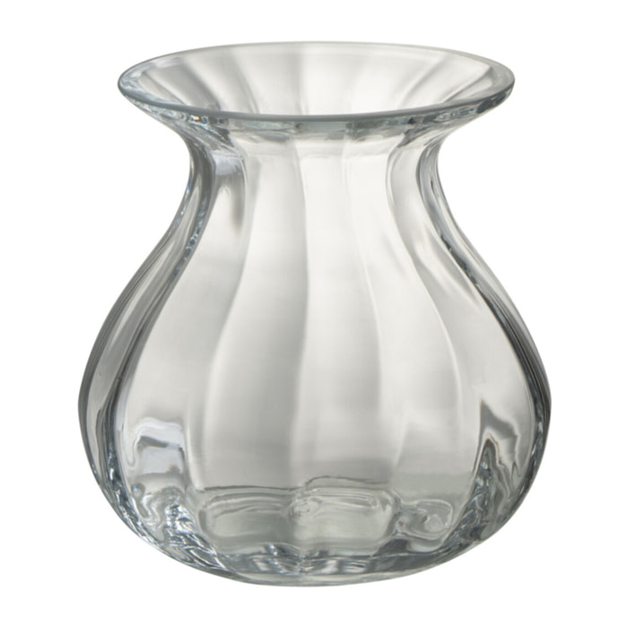 J-Line vase Amo - verre - transparent - small - 2 pcs - Ø 15 cm