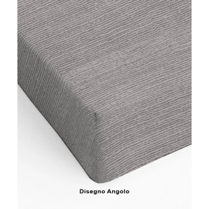 Completo Lenzuola BAIA BEIGE 100% Cotone e Made in Italy Zig Zag Moderno