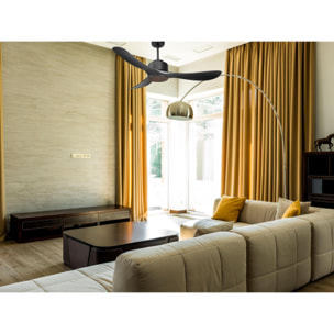 Ventilateur de plafond ø132 cm avec Wifi Réversible Hypersilence 40   W Noir